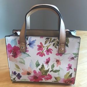 New Nanette Lepore Floral Mini Handbag with adjustable shoulder strap